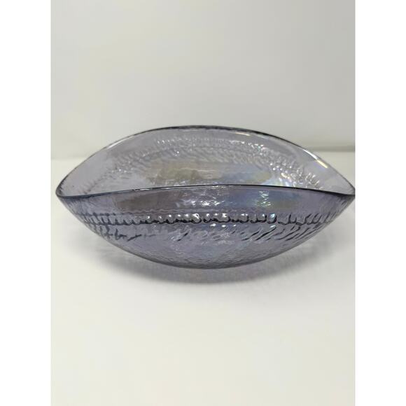 Murano Other - Signed Yalos Casa Murano Purple Iridescent Folded Bowl Large Art Glass